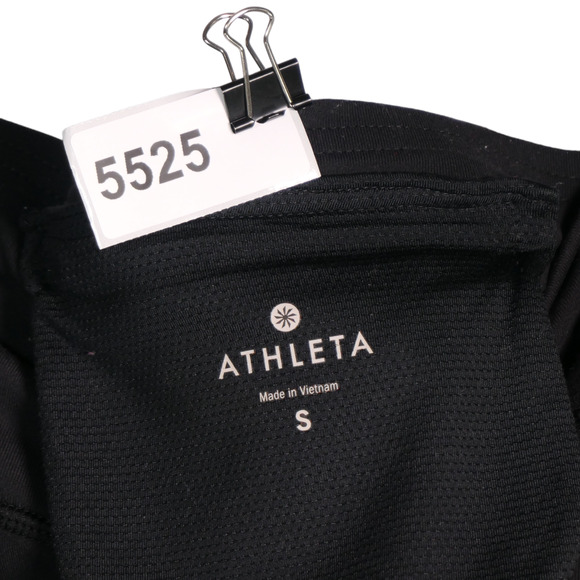 Athleta Skirted Capi Leggings Womens Small Black Back Zip Pocket Mesh Inserts - Picture 10 of 10